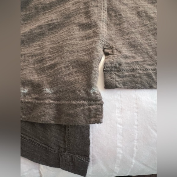 NWT Wilt Shifted Hem Cotton Long Sleeve with Open Back in Mushroom - Picture 5 of 7